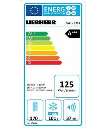 Liebherr CNPbs 3758 spotřeba energie